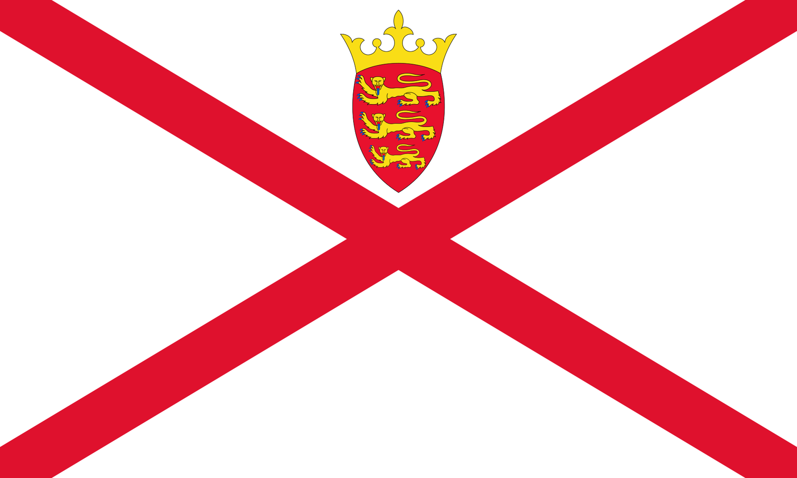 Flag of Jersey looks like this