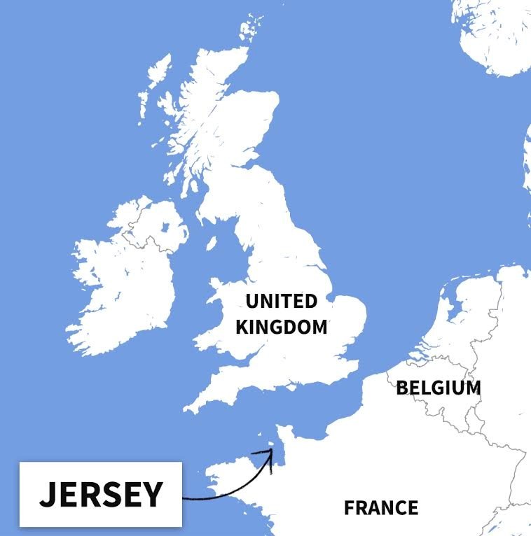 Map of Jersey UK